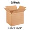25 Pack Multi Depth Corrugated Shipping Boxes Strong Cartons for Packing and Storage 13 1⁄4 x 10 1⁄4 x 12